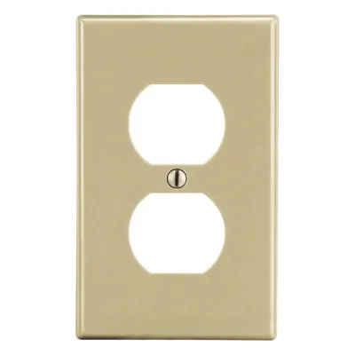 Placa de Pared para Contacto Duplex Color Marfil.