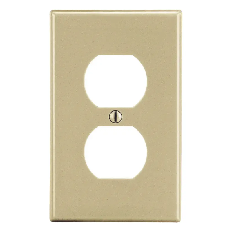 Placa de Pared para Contacto Duplex Color Marfil.