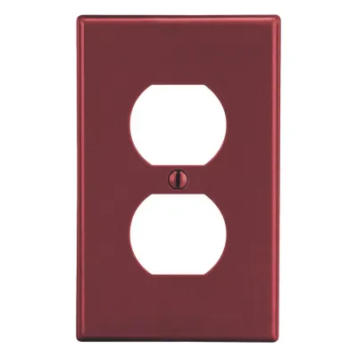 Placa de Pared para Contacto Duplex Color Rojo.