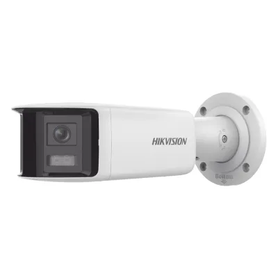 [FlexVu] [PROTECCIÓN ACTIVA] Bala IP Panorámica 4 Megapixel / 2 Lentes 2.8 mm (180°) / Imagen a Color 24/7 (ColorVu) / PoE / WDR 130° / IP67 / ACUSENSE / Luz Estroboscópica y Alarma Audible / 40 mts Luz Blanca / Micro SD