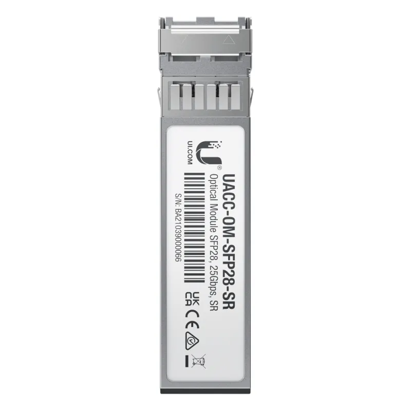 Transceptor de Fibra Óptica Multimodo SFP28 hasta 25 Gbps con 2 conectores LC, hasta 100 mts