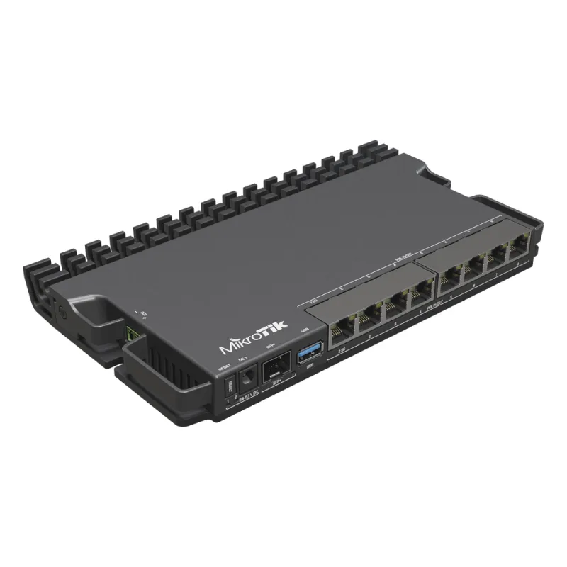 RB5009UPr+S+IN 8 puertos PoE in/out, 1 SFP+, Solo RouterOS v7