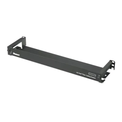 Organizador de Cables Frontal, para Panel de Fibra Óptica HD Flex, de 1 UR, Color Negro