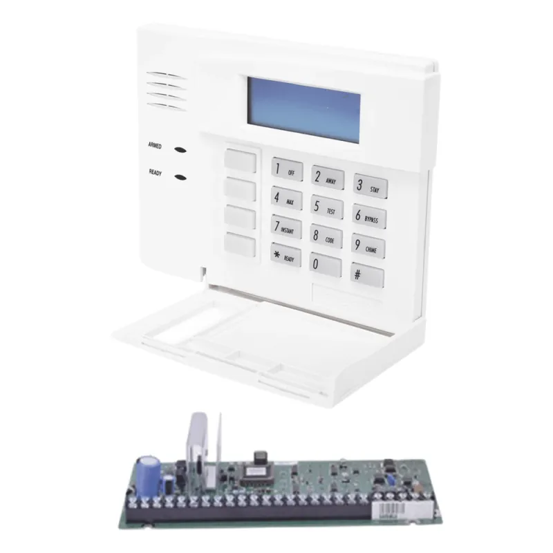 Tarjeta electrónica de panel de alarma de 48 zonas con teclado numérico de palabras fijas, sin gabinete, compatible con serie inalámbrica 5800