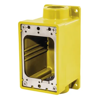 Caja Hermética Serie FD de 3/4" NPT/ Color Amarillo.