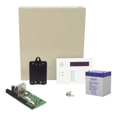 Kit de panel de alarma híbrido VISTA-48LA con teclado-receptor inalámbrico 6160RF, batería, transformador y gabinete