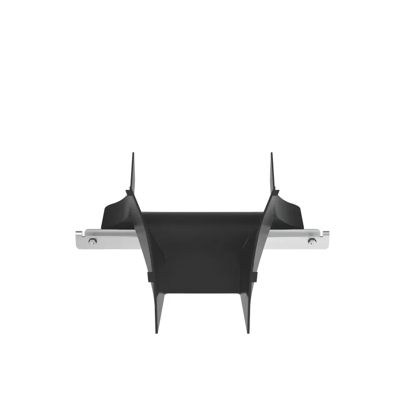 Bajada/Salida de Cables Para Charola Wire Basket, de 4 in, Con Control de Radio de Curvatura, Color Negro