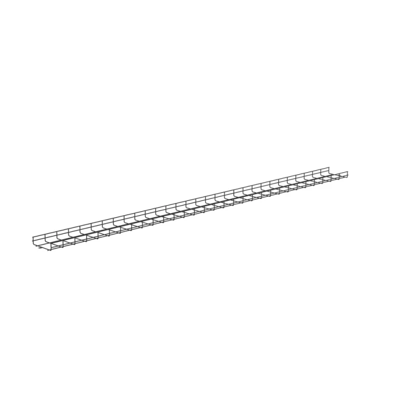 Charola Wire Basket de 8 in (203 mm) de Ancho, 2 in (50 mm) de Alto, 3 m de Largo, Hasta 187 Cables Cat6, Color Negro