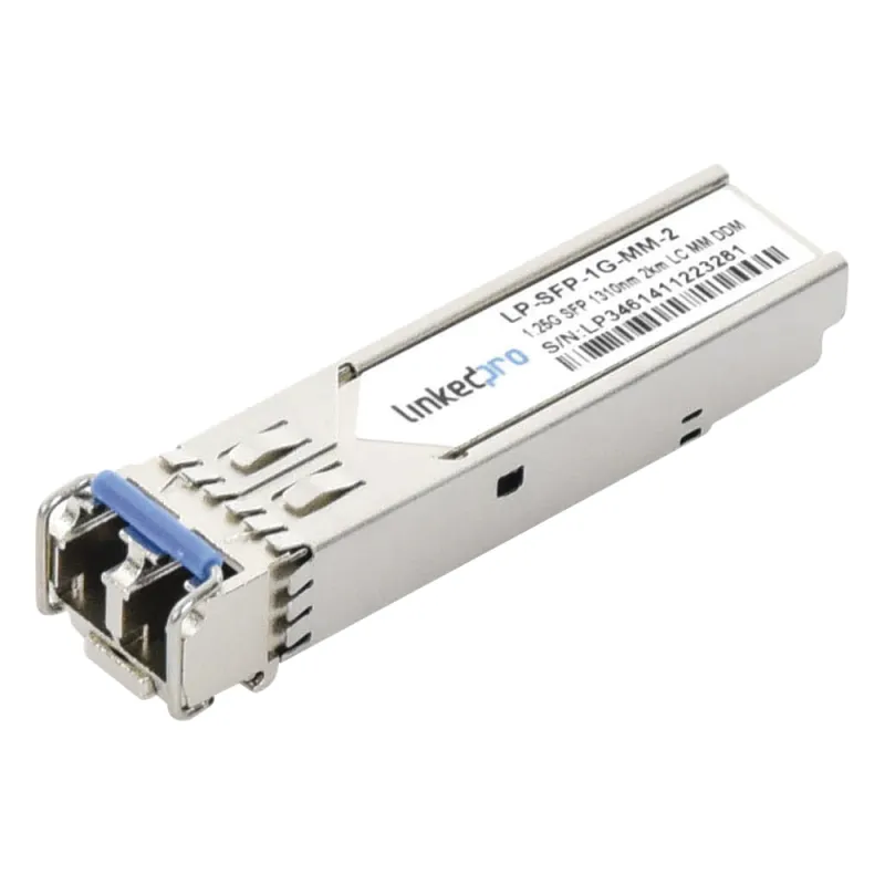 Transceptor Óptico SFP (Mini-Gbic) / Multimodo 1310 nm / 1.25 Gbps / 1000BASE-SX / Conectores LC/UPC Dúplex / DDM / Hasta 2 km
