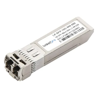 Transceptor Óptico SFP+ (Mini-Gbic) / Multimodo 850 nm / 10 Gbps / 10GBASE-SR / Conectores LC/UPC Dúplex / DDM / Hasta 550 m