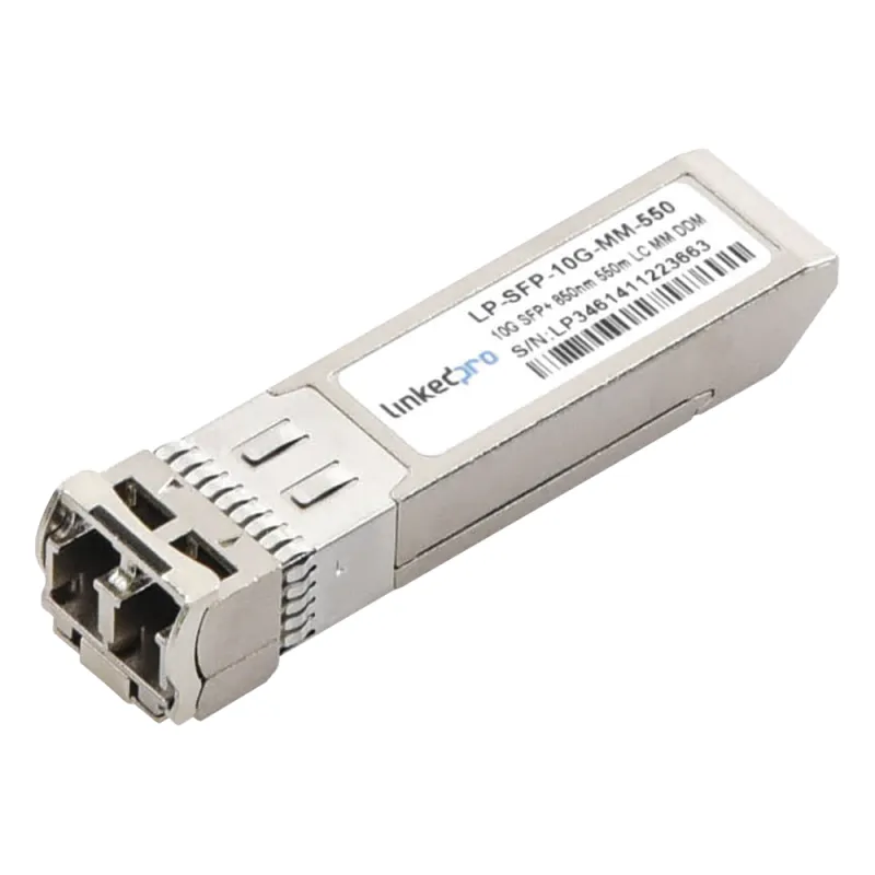 Transceptor Óptico SFP+ (Mini-Gbic) / Multimodo 850 nm / 10 Gbps / 10GBASE-SR / Conectores LC/UPC Dúplex / DDM / Hasta 550 m