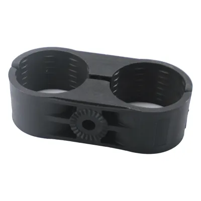 Sujetador Plástico para Cable Coaxial 1-5/8" / Doble / Montaje en Varilla Roscada 3/8" o M10 / Paquete de 10 Piezas