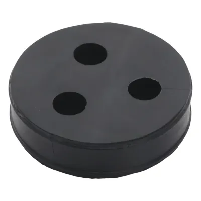 Inserto de Caucho de 4" Con Tres Orificios para Cable de 1/2 in