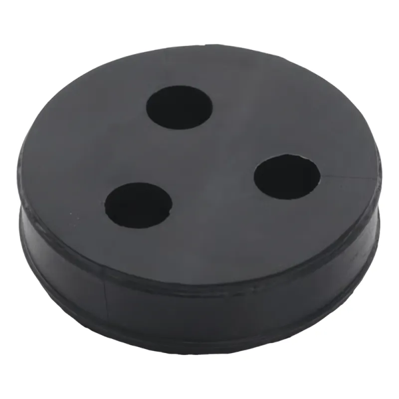 Inserto de Caucho de 4" Con Tres Orificios para Cable de 1/2 in