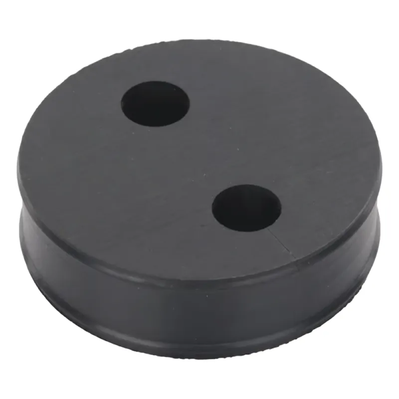 Inserto de Caucho de 4" Con Dos Orificios para Cable de 1/2 in