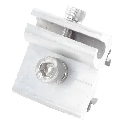 Conector para Conexión a Tierra Física de Montajes de Paneles Solares con Riel 5 y 8