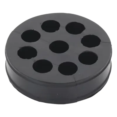 Inserto de Caucho de 4" Con Nueve Orificios para Cable de 1/2 in