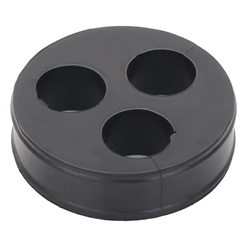 Inserto de Caucho de 4" Con Tres Orificios para Cable de 7/8 in