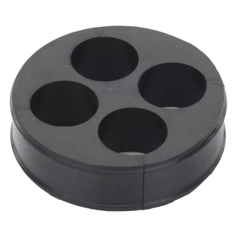 Inserto de Caucho de 4" Con Cuatro Orificios para Cable de 7/8 in