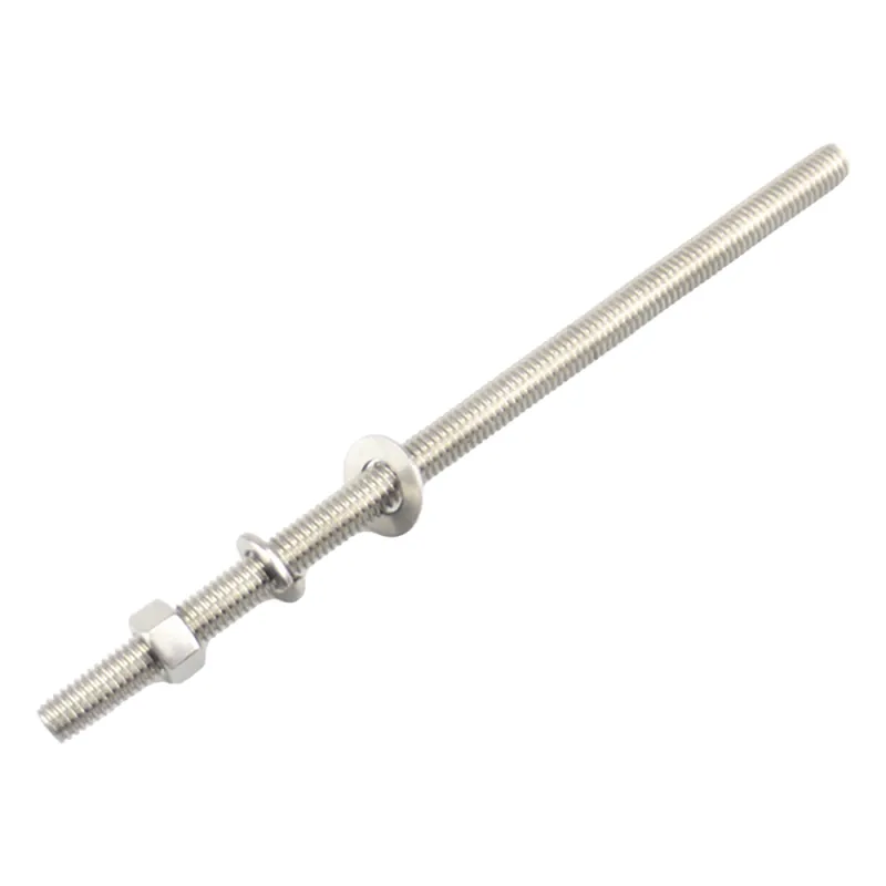 Kit de 10 Varillas Roscadas de 3/8 x 5 in, con Arandelas Planas, Arandelas de Seguridad y Tuercas.