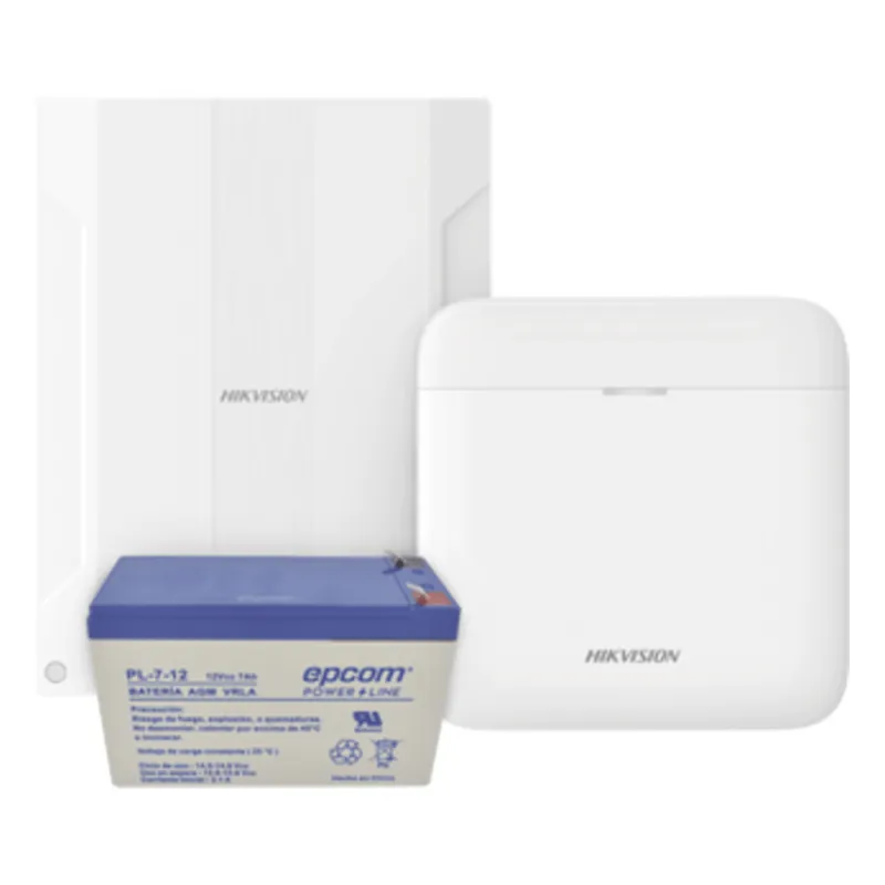 (AXPRO) KIT de alarma AX PRO conversión de zonas cableadas a inalámbricas / Incluye: 1 Hub IP, Wifi y 3G/4G con Batería de respaldo/ 1 Expansor de 16 zonas cableadas / 1 Batería de respaldo 12Vcc a 7 Amp/ Compatible con Hik-Co