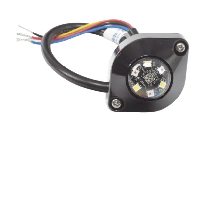 Estrobo Oculto de 6 LED, Ambar/Blanco, Lente Transparente, Bisel Negro