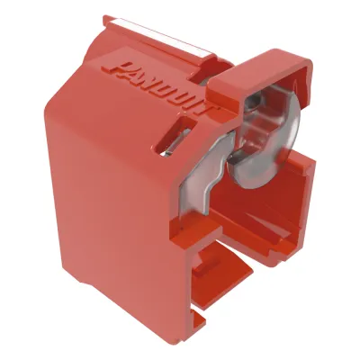 Kit de 10 Dispositivos Recubiertos para Impedir Desconexión de Plug RJ45, Color Rojo, Incluye Herramienta para Instalar/Retirar