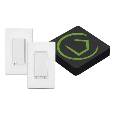 KIT HUB Controlador inteligente para dispositivos Zwave, Zigbee, Shelly, Lutron, incluye 1 HUB / 2 Apagadores inteligentes On/Off Zwave