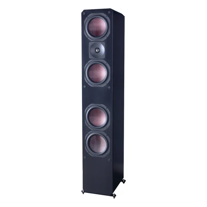 ELITE SERIES PREMIUM HOME THEATER 3 VIAS, 4 WOOFER DE FIBRA DE CARBONO 6.5", 1 TWEETER DE TITANIO, COLOR NEGRO