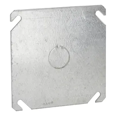 Tapa Cuadrada con Entrada de 1/2 para caja de 4".