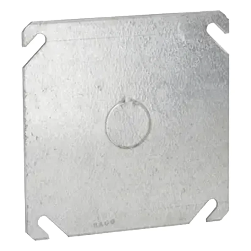 Tapa Cuadrada con Entrada de 1/2 para caja de 4".