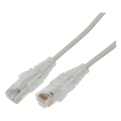 Cable de Parcheo Slim UTP Cat6A - 7 Metros (22.97 Pies) Gris, Diámetro Reducido (28 AWG)