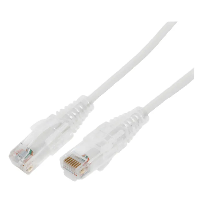 Cable de Parcheo Slim UTP Cat6A - 10 Metros (32.81 Pies) Blanco, Diámetro Reducido (28 AWG)