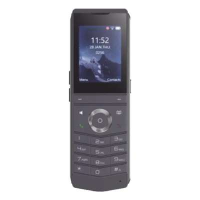 W611W es un teléfono IP Wi-Fi portátil, Resistente, Moderno diseñado para aplicaciones de comunicación móvil.