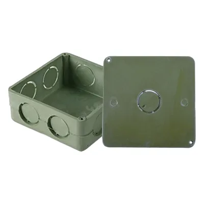 Caja Cuadrada y Tapa para Tubería PVC Conduit de 1".