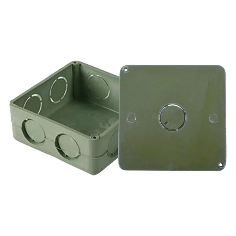 Caja Cuadrada y Tapa para Tubería PVC Conduit de 1".