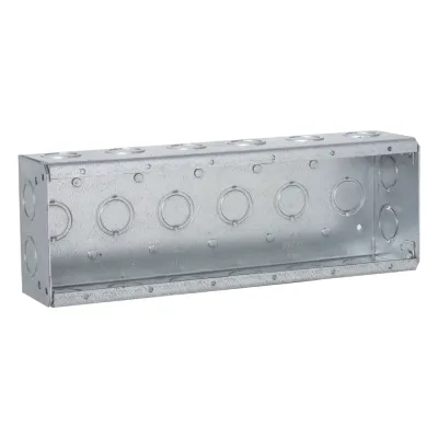 Caja de 6 Gang/Profundidad 2 1/2"/28 Entradas 1/2"-3/4".