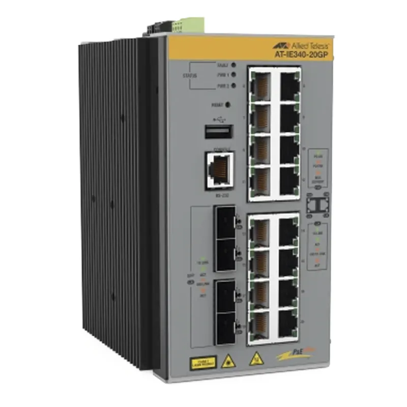 Switch Industrial Capa 3, 16x 10/100/1000T PoE+, 4x 100/1000X SFP (TAA compliant)