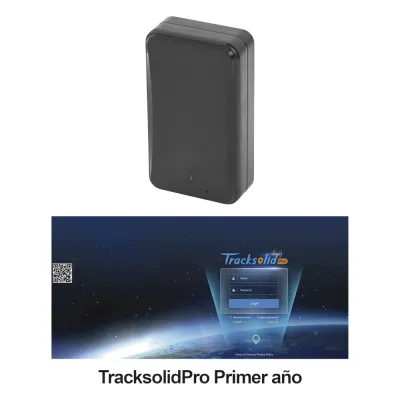 KIT Rastreador GPS Vehicular Magnético 4G / Localizador para Contenedores y Remolques / Batería de Larga Duración / Incluye Licencia Anual TrackSolidPro