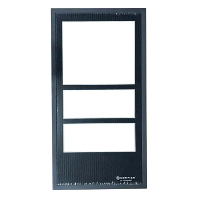 Puerta de gabinete de cuatro niveles para chasis CA-2 en filas superiores, acero calibre 16, color negro