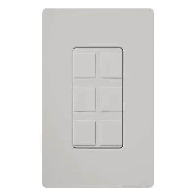 Marco de pared de 6 espacios para conectores modulares de red, telefonía, coaxial o fibra óptica