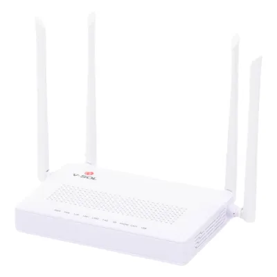 ONU Dual GPON/EPON con Wi-Fi AC de doble banda, 1 puerto SC/APC + 2 puertos LAN Gigabit + 1 puerto FXS + 1 Puerto CATV