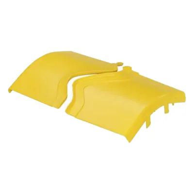 Tapa de Bajada Vertical Exterior de 45º, Para uso con Canaletas 12X4 FiberRunner™, Color Amarillo