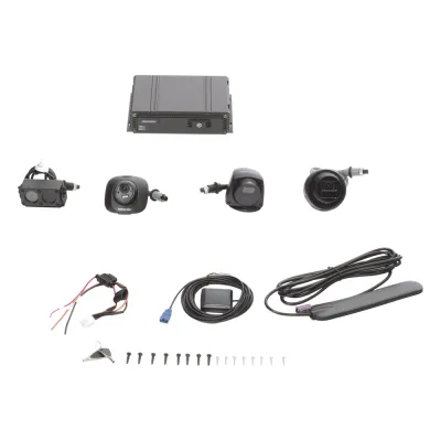 Kit DVR Móvil 1080P / Incluye 4 Cámaras TURBOHD 1080P / Modulo 4G y GPS / Soporta Memoria SD / Visualización por Hik-Connect Teams