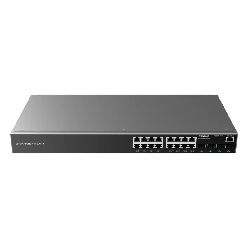 Switch Gigabit Administrable / 16 puertos 10/100/1000 Mbps + 4 Puertos SFP Uplink / Compatible con GWN Cloud.