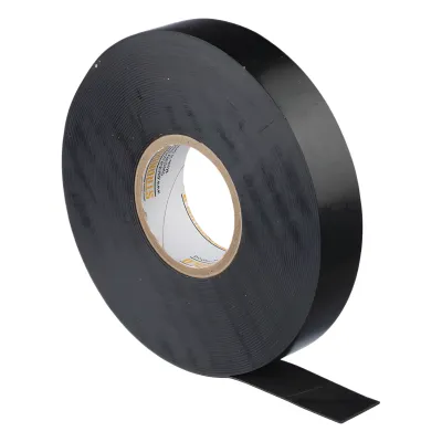 Cinta Eléctrica STRONGHOLD para Aislar de Caucho EPR, Autoadhesiva, Uso Industrial en Uniones de Alto Voltaje y Temperatura , Grosor de 0.76mm (30 mil), Ancho de 19mm, y 9.1m de Largo, Color Negro