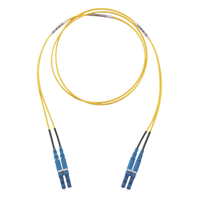 Jumper de Fibra Optica Monomodo 9/125 OS2, LC-LC Duplex, LSZH, Color Amarillo, 10 Metros (32.81 Pies)