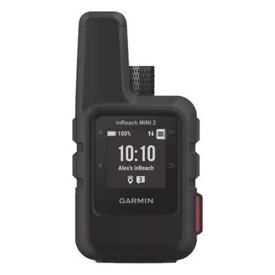 Comunicador Satelital GARMIN inReach Mini 2 / Mensajería Bidireccional por Satélite / Requiere Plan de Suscripción Activo / Pantalla Monocroma Transflectiva 176 x 176 Píxeles / Batería de Litio Hasta 14 Días / Resistencia al Agua IPX7 / Bluetooth y