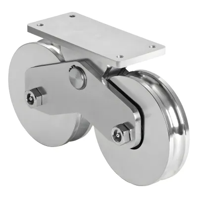 Rueda Doble de 12 cm / Capacidad Para Puertas de hasta 1200 kg / Canal Tipo "U"