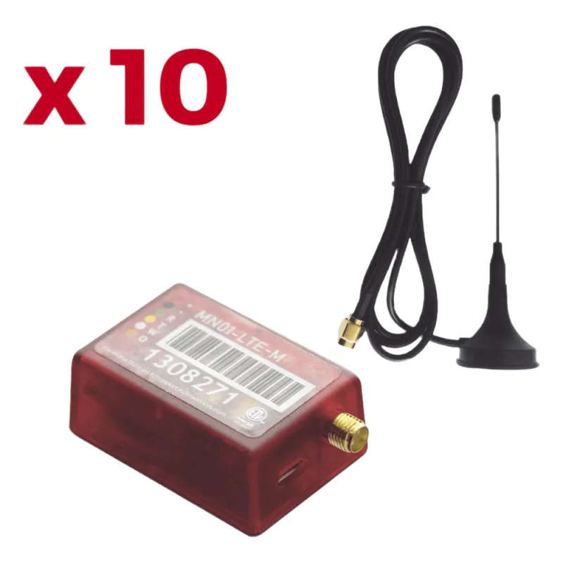 KIt de 10 Comunicadores de Alarma MN01LTEM con Antena 4GLTEM and 5G / Incluyen 2 Años de Cobertura / Aplicación Gratuita / Cero Configuración / Compatible Honeywell/DSC/CROW/PIMA